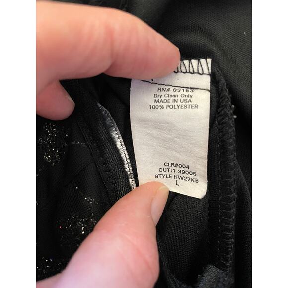 Y2K Rampage Clothing Company Dress Black Large Made in USA Cowl Neck StyleHW27K6 - Picture 7 of 12